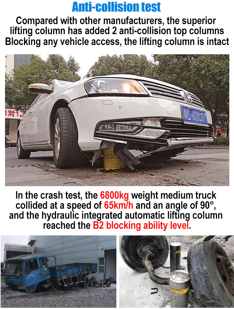 Led Warning Light Traffic Roadblocks , 110V IP68 Stainless Steel Bollards