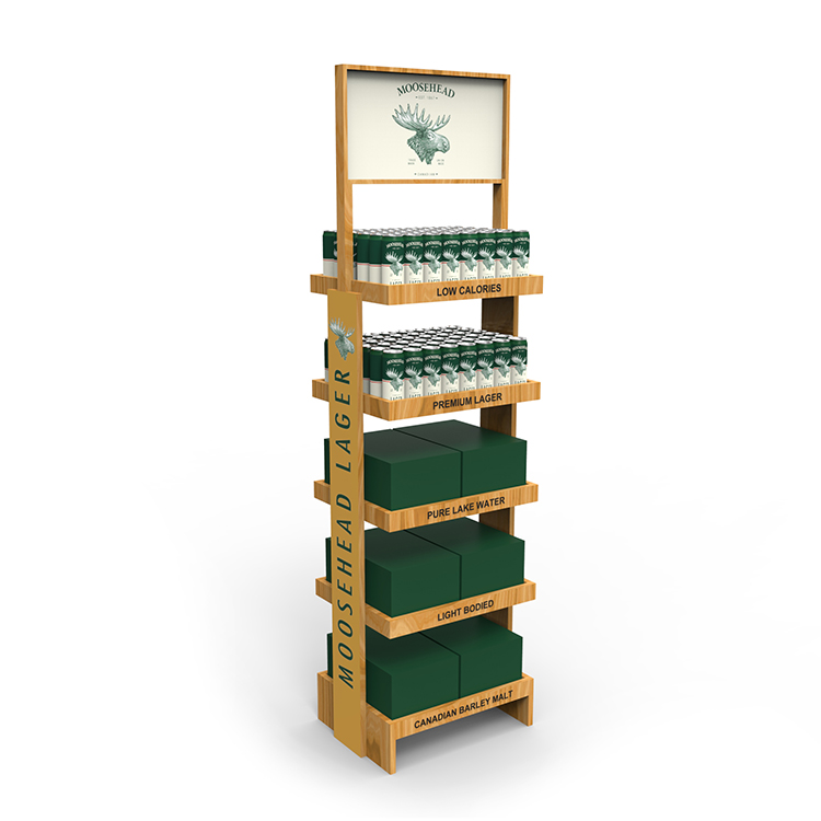 Skin Care Product Wood Display Rack For Facial Cleanser