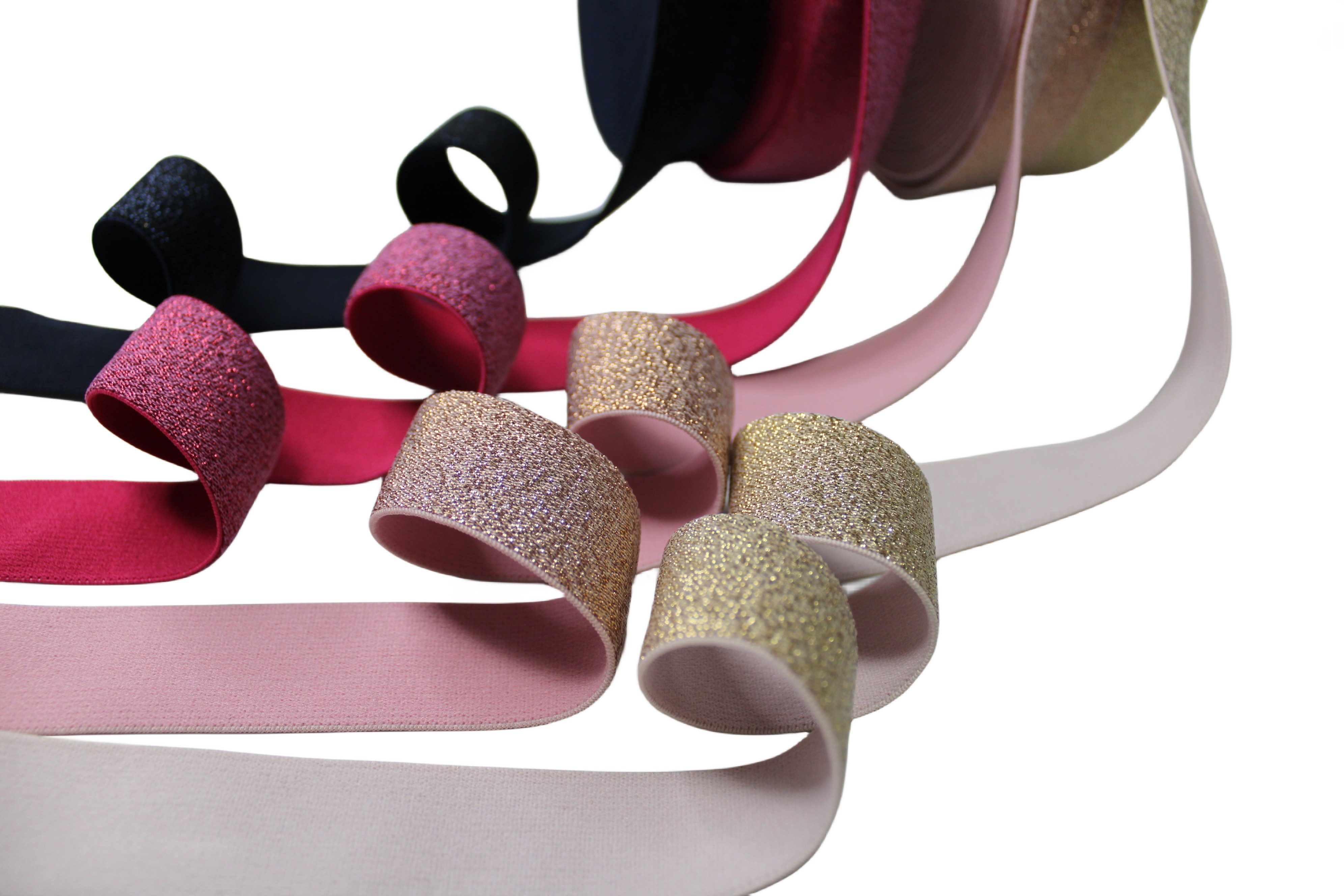 Wholesale Custom Color Woven Waistband Glitter Elastic Band for Dress