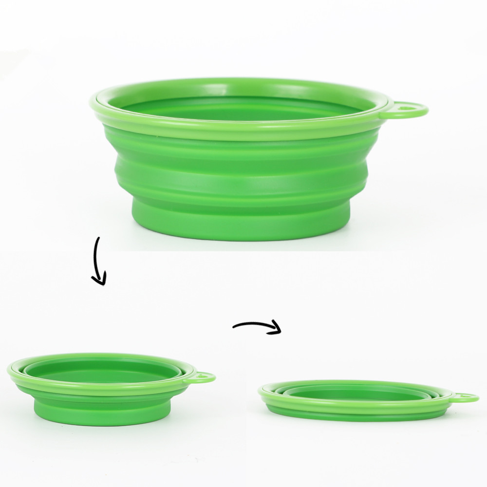 Creative Foldable Color Portable Silicone Slow Feed Dog Bowl Anti Choking