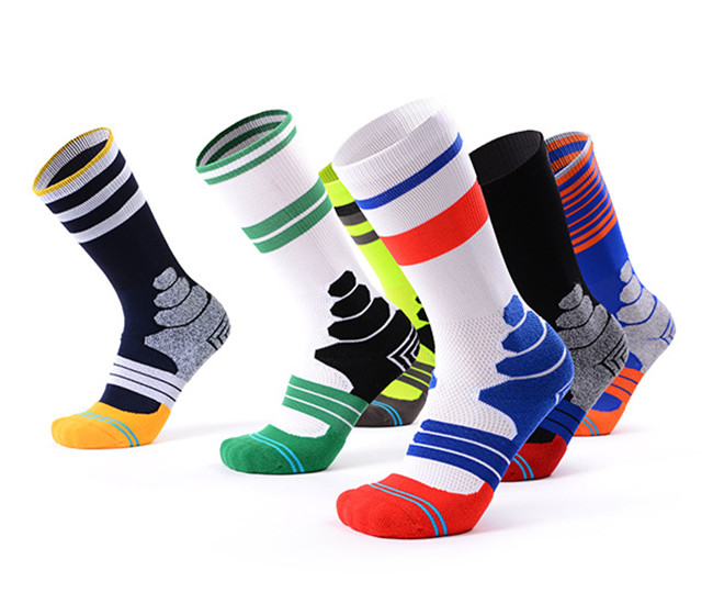 Custom Terry Cushioned Basketball Socks Colorful Athletic Performance Socks