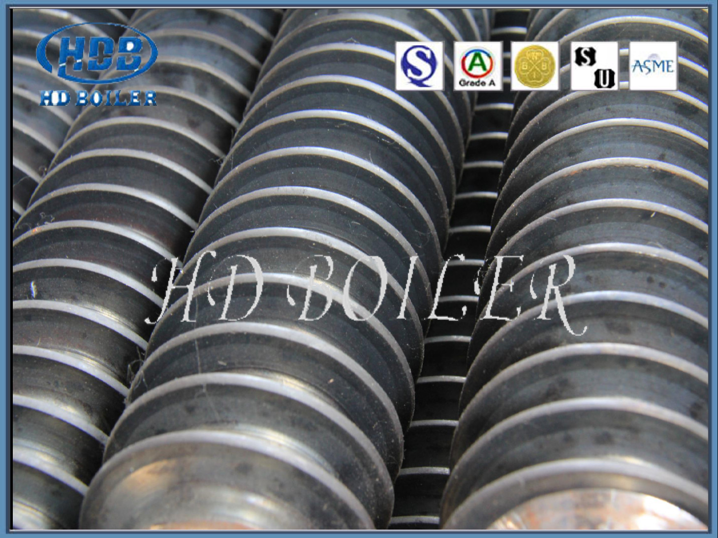 Spiral Finned Boiler Fin Tube / Heat Exchanger Tubes With High Efficiency