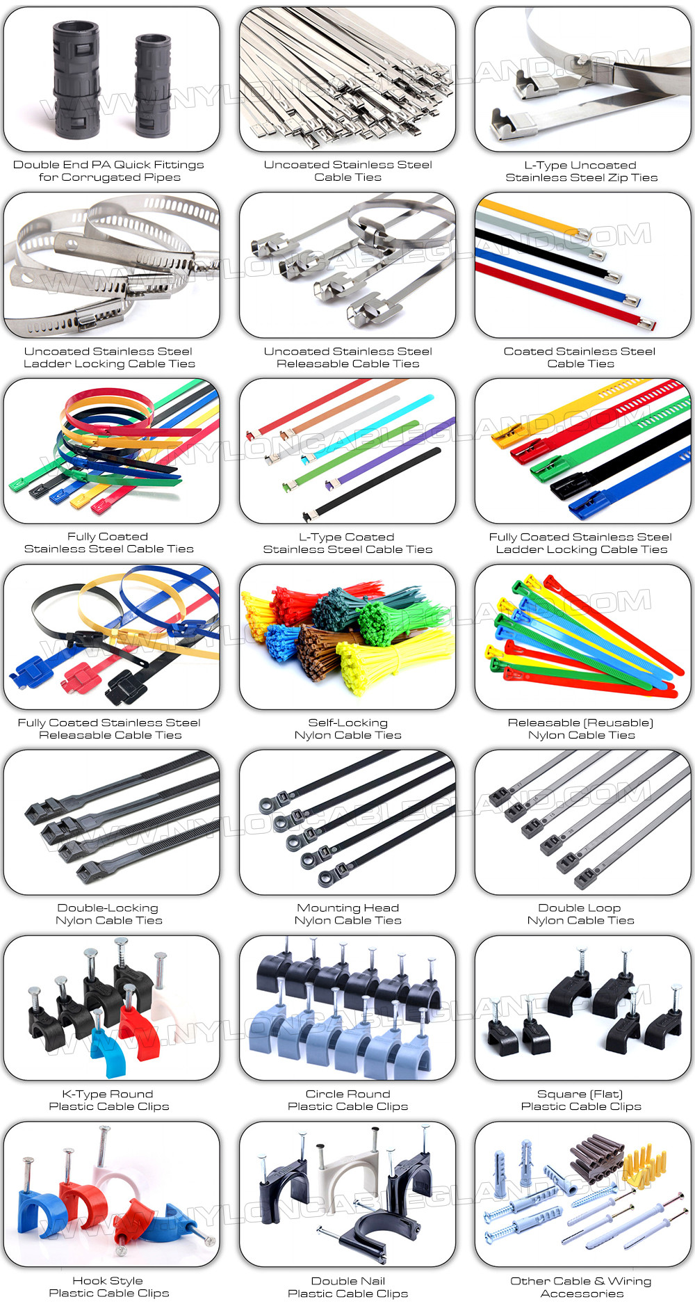 Polyester Coated 304/316 Stainless Steel Cable Ties, Epoxy Coated Metal Cable Tie 15mm x 400mm (800 lbs) for Machines