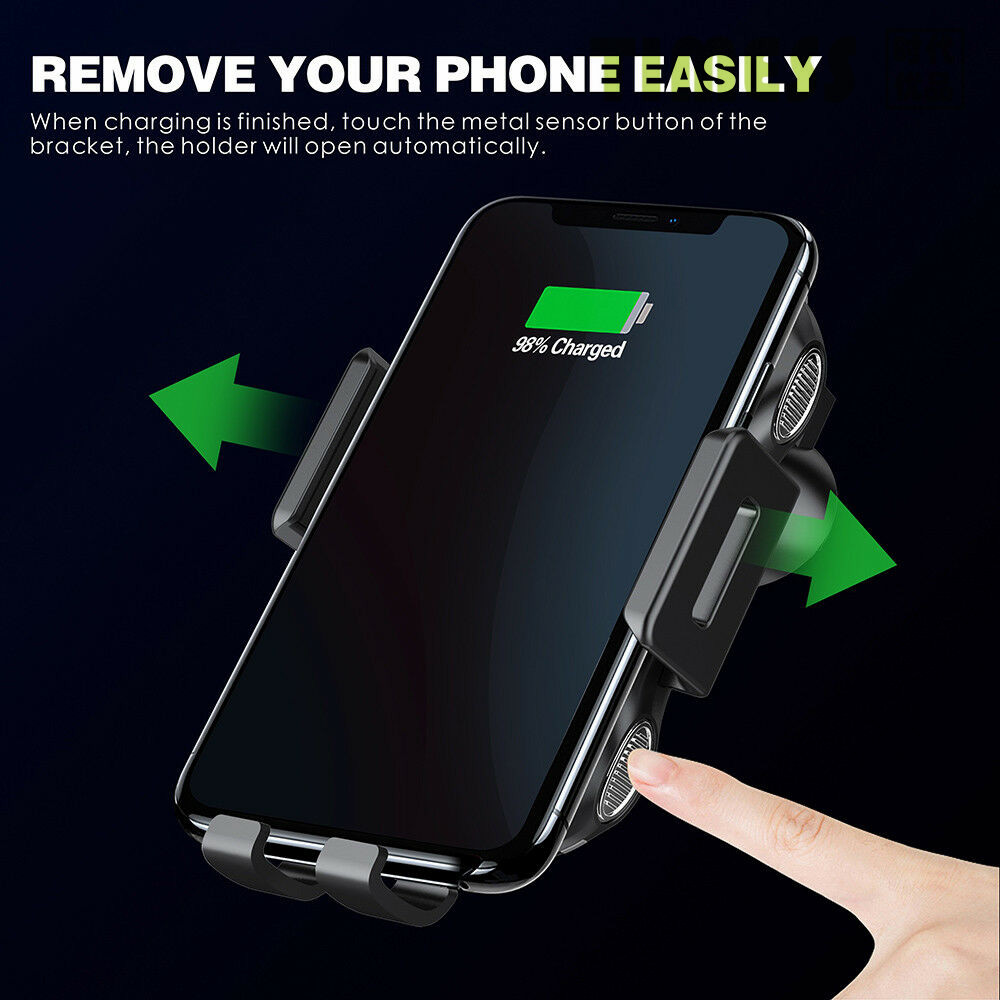 Induction Wireless Charging Station 10w 7.5w 5w Car Mount Phone Holder with Automatic Arms