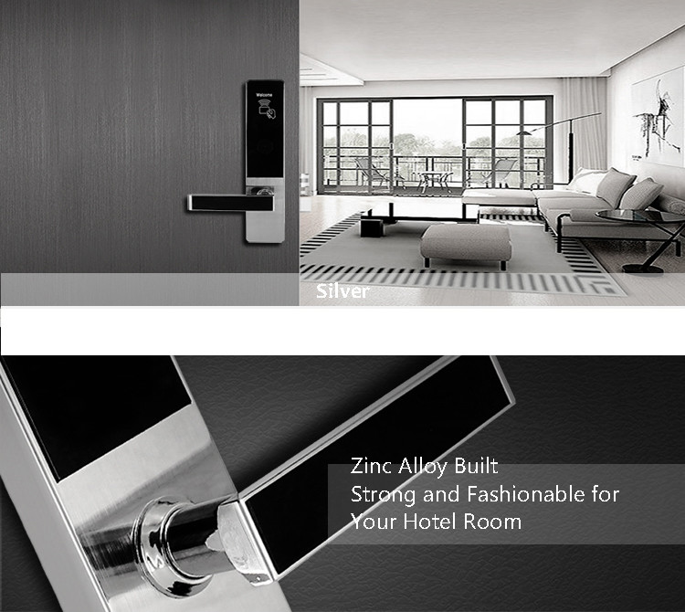 High Security Hotel Room Door Locks Working Voltage 6V 310 * 72 Mm