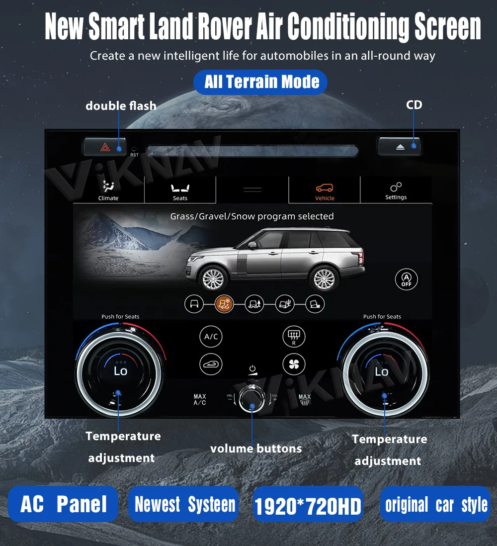 10.4 inch For Land Range Rover Vogue L405 AC Panel 2013-2017 Car air Conditioning Panel Climate Board AC Touch Screen