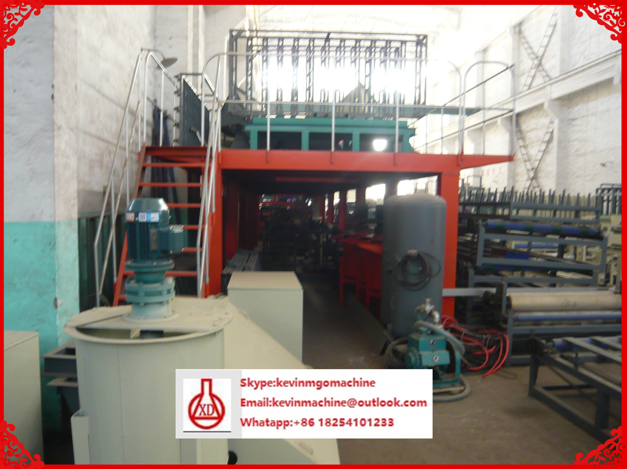 Double Roller Extruding Technology MgO Board Production Line for Sawdust / Crushed Plant Straw Material