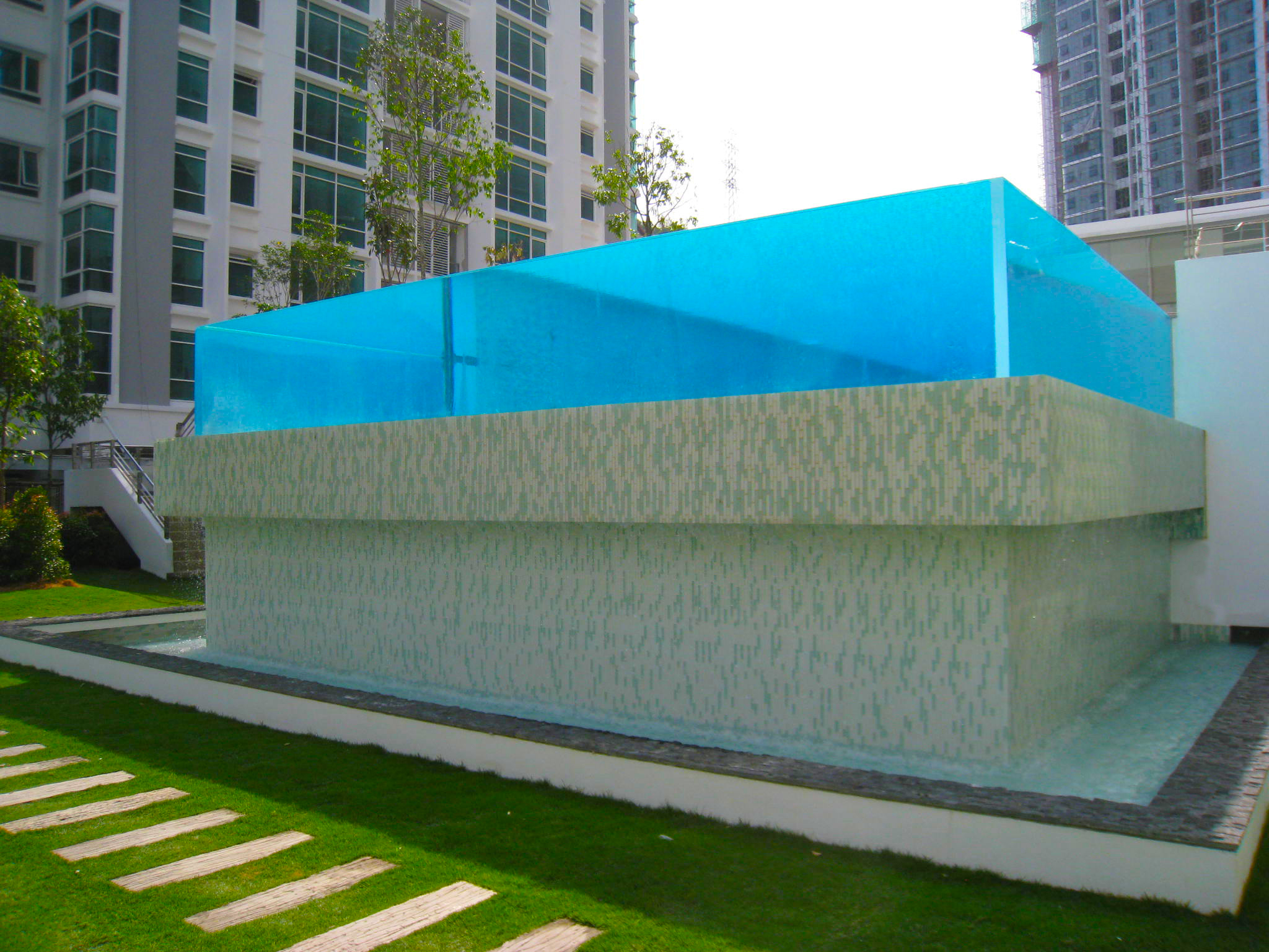 Customized Size Clear Acrylic Panels For Pool Fence AUPOOL Polycarbonate Pool Cover