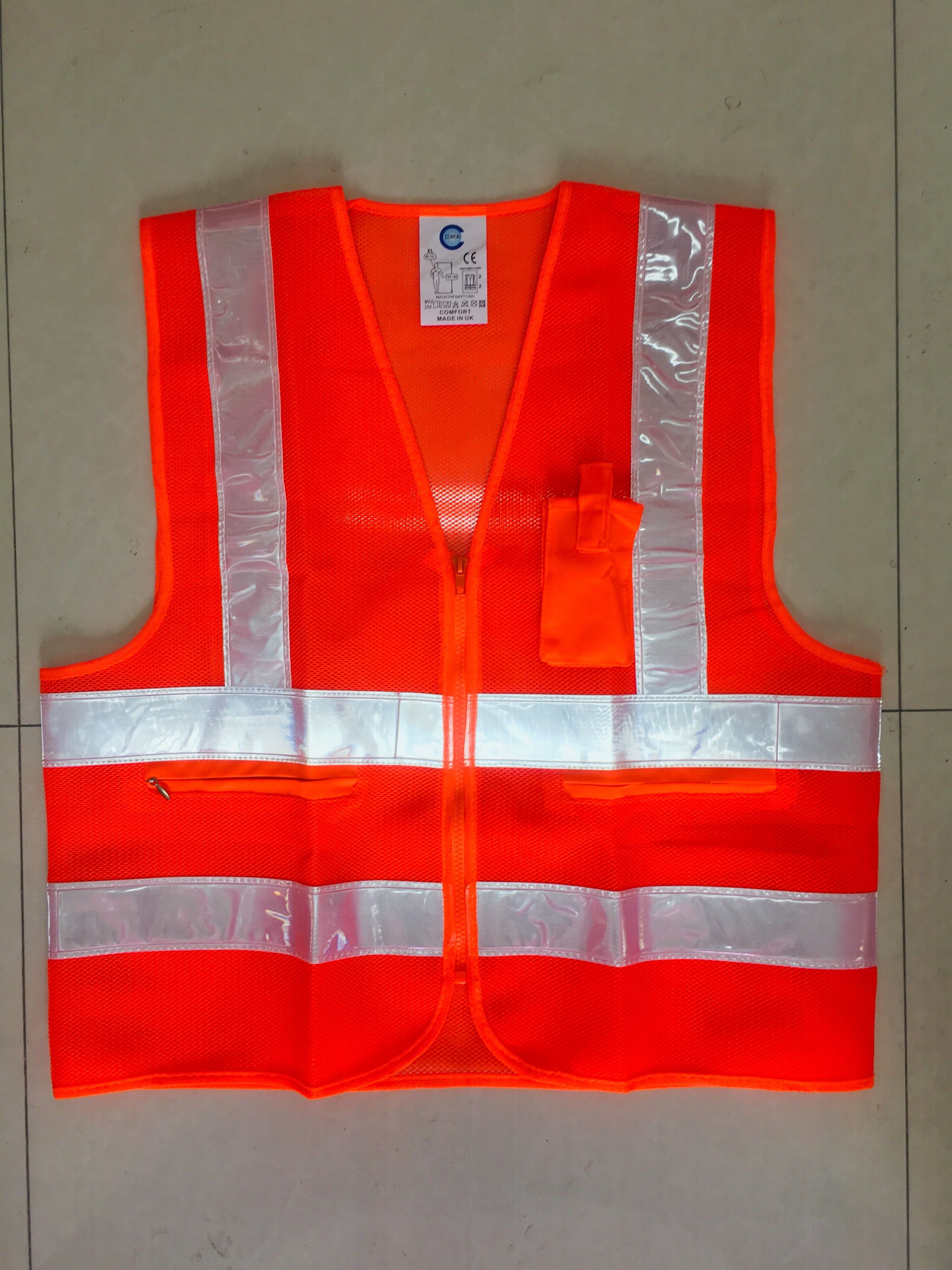 60 Grams Hi Vis Vest Mesh Fluorescent Green Mesh Safety Vest