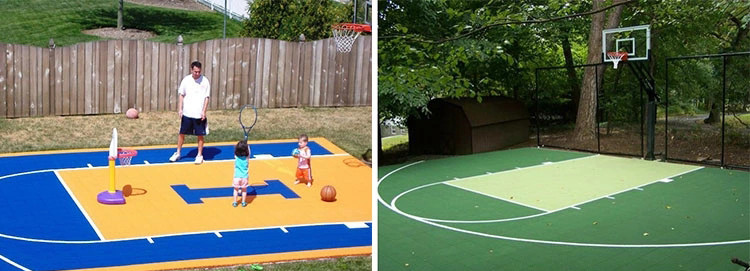 2500N Indoor Sports Flooring PP Waterproof Interlocking Suspension Floor