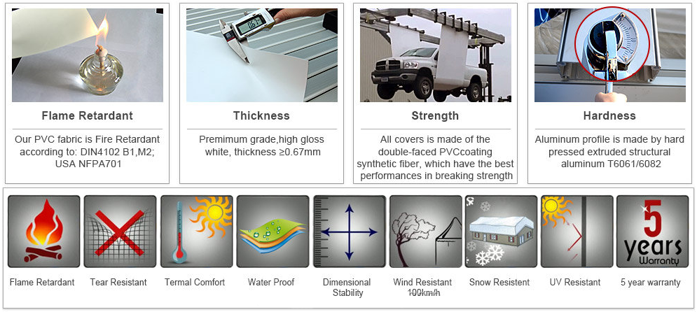Membrane fabric Waterproof Car Tensile Car Parking Shades Workshop Steel Structure OEM ODM