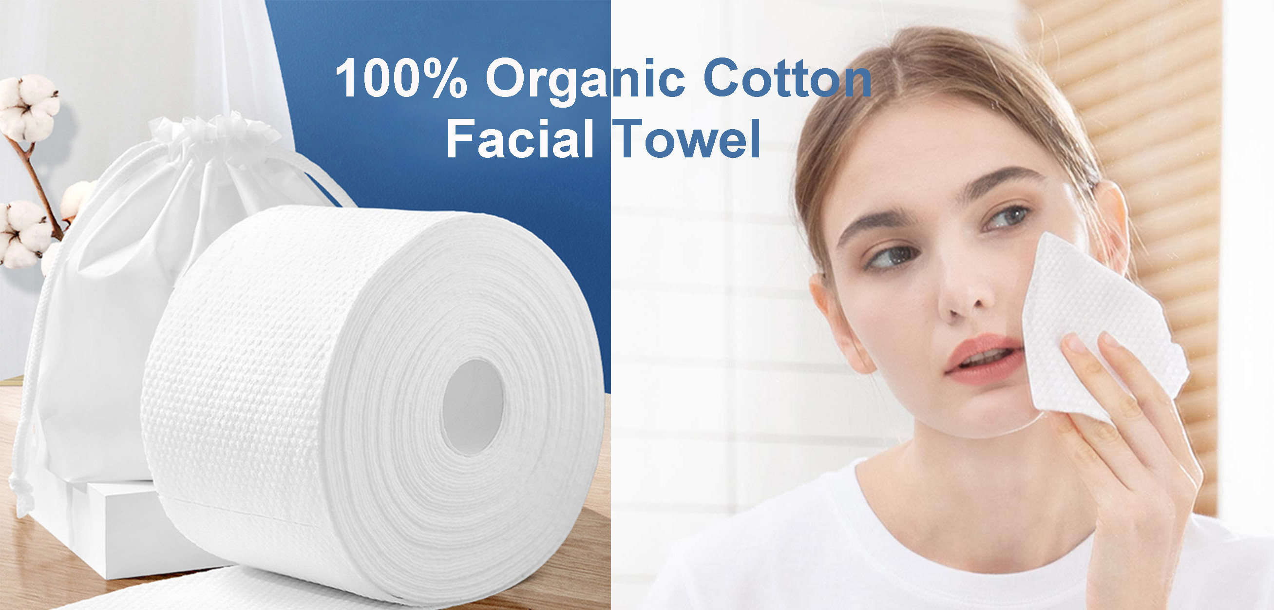 Chemical Free Unscented Soft Disposable Dry Wipes Face Clean Tissue