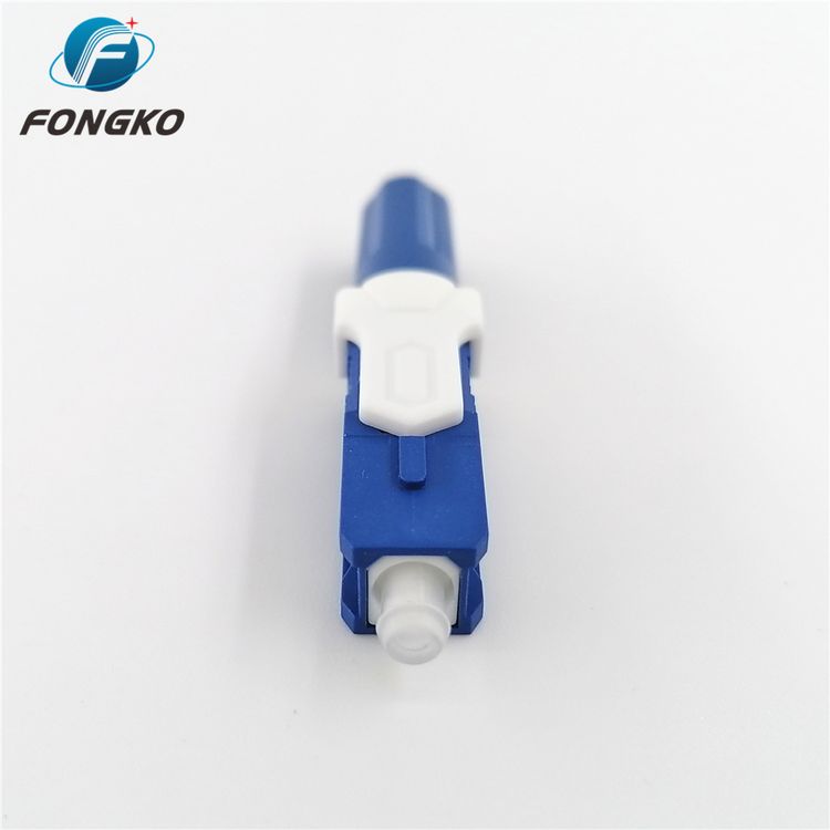 SC APC Fiber Optic Quick Connector , Singlemode Optical Fiber Fast Connector