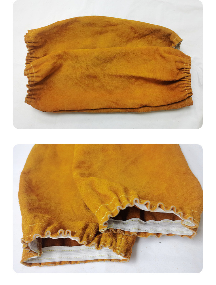 Cowhide lengthening electric welding welder welding high temperature flame retardant labor protection sleeve