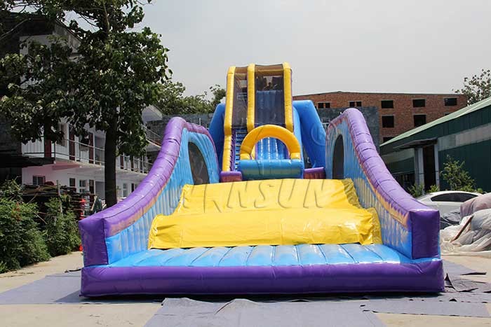 Drop Kick Giant Inflatable Sports Games / Water Slide 0.9mm PVC Made