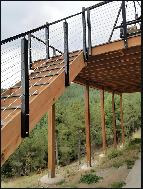 Modular Zinc Coated Balcony Safety Railing , UV Resistance Porch Railing Systems