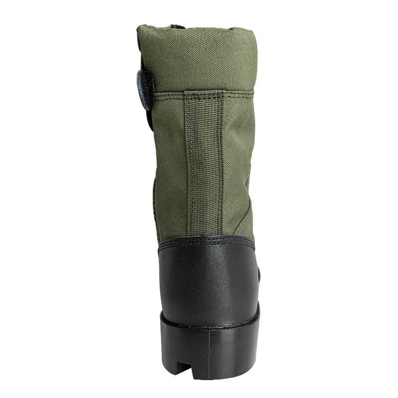 Comfortable Men's Green Hiking Boots with Durable Rubber Sole and Oxford Leather