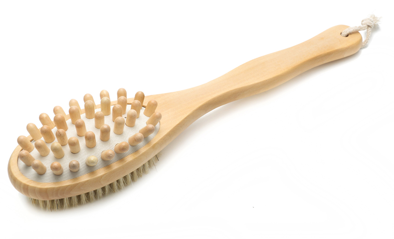 Long Handle Bath Shower Brush Double Sided Dry Remove Cells Spa Massage