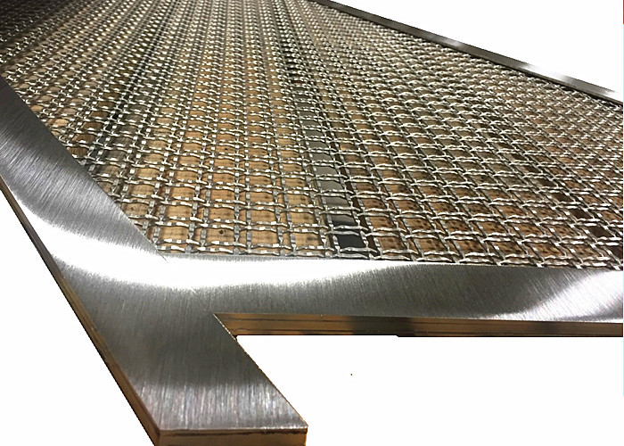 Custom Frame Design Stainless Steel Interior Partition With Rigid Weave Mesh