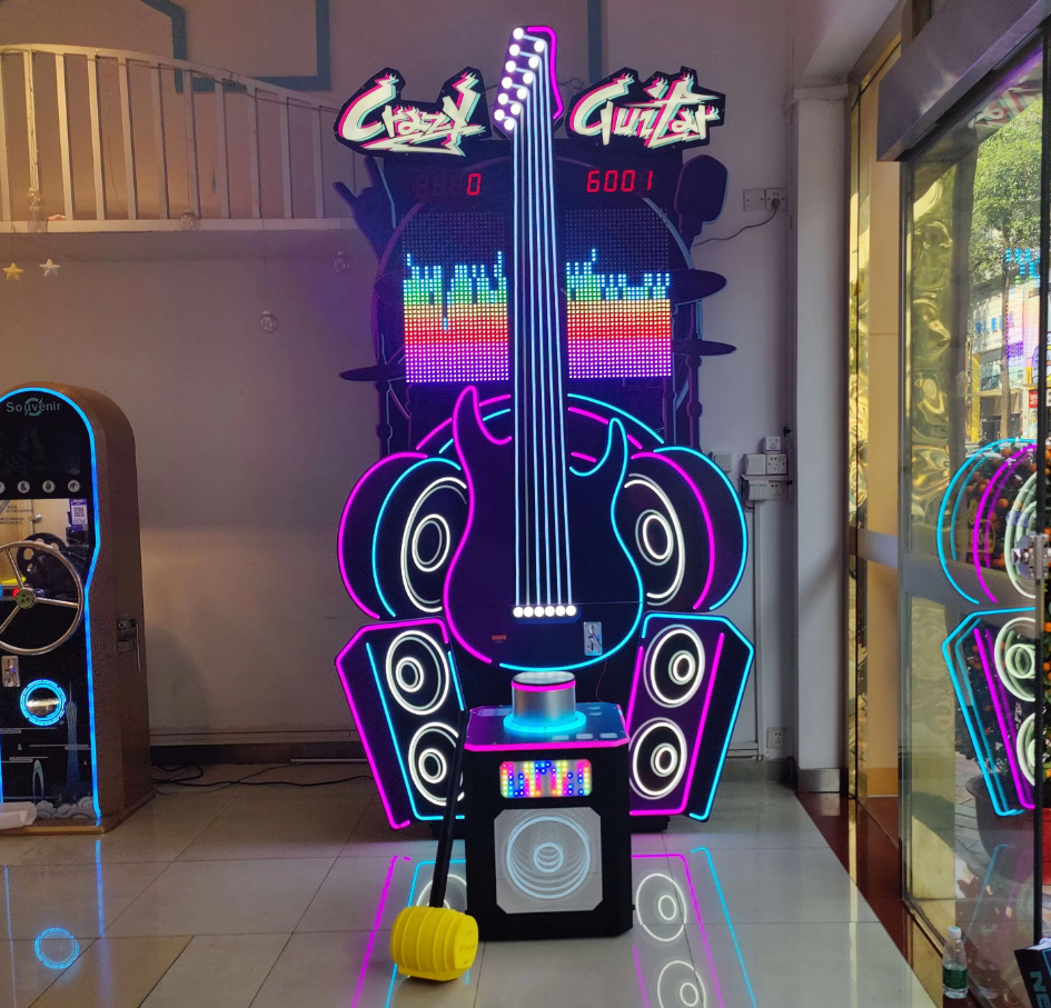 Entertainment Attractive Design Crazy Guitar Game Machine Coin Operated