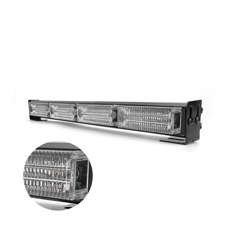 Emergency Light Bars Traffic Advisor LED Strobe Amber White Light Bar Kit Rainproof Warning Caution Turn Signals 12V