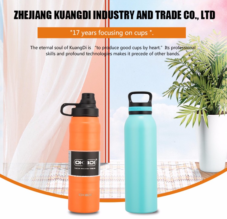 2019 wholesale vacuum insulated water bottle stainless steel flask with straw