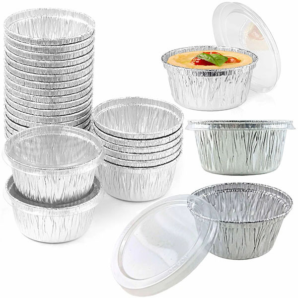 200ml 260ml Disposable Foil Baking Egg Tart Cake Cups Aluminum Foil Tart Pan
