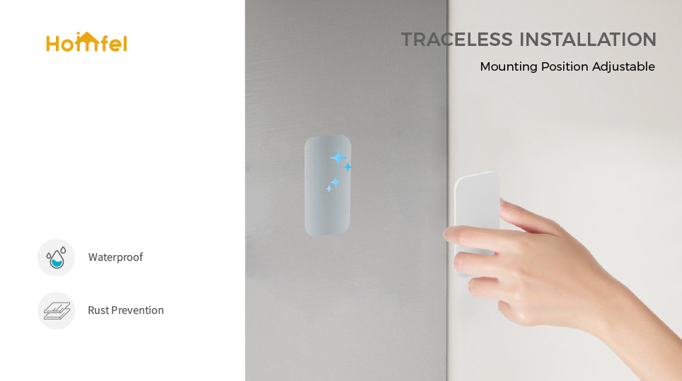 Wall Mounted Bathroom Rack Hook for Multifunction Household Magnetic Attraction Shower