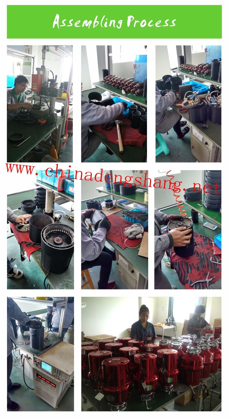 assembling food garbage disposal machine
