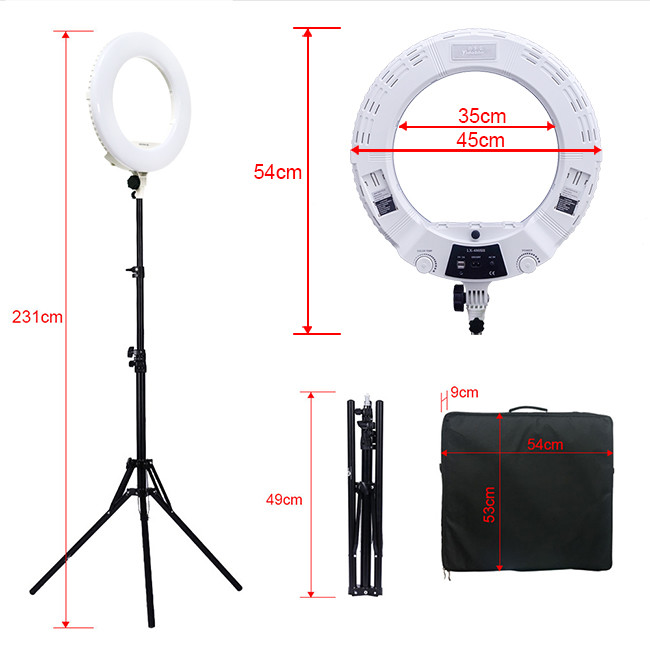 45cm Makeup 18 Inch LED Ring Light , USB LED Photo Video Ring Fill Light