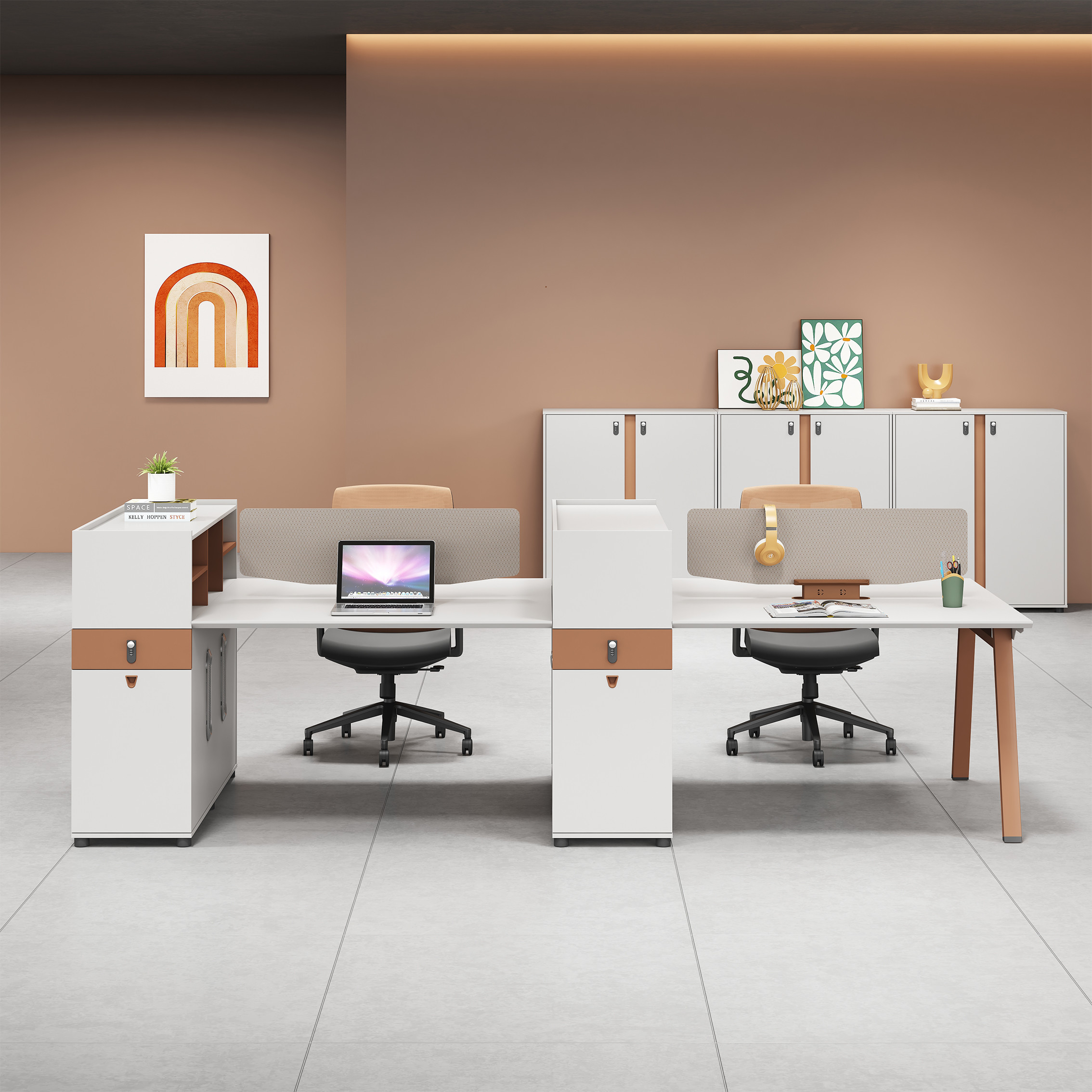 Modern 2 4 6 Person Office Desks Office Cubicle Workstation Desk Table Open Modular Office Furniture Workstation Desk