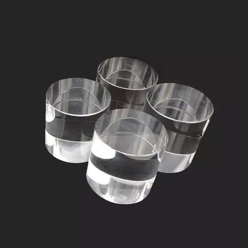 Custom Made Sapphire Quartz JGS1 Glass Laser Round Cylindrical Rod Lens