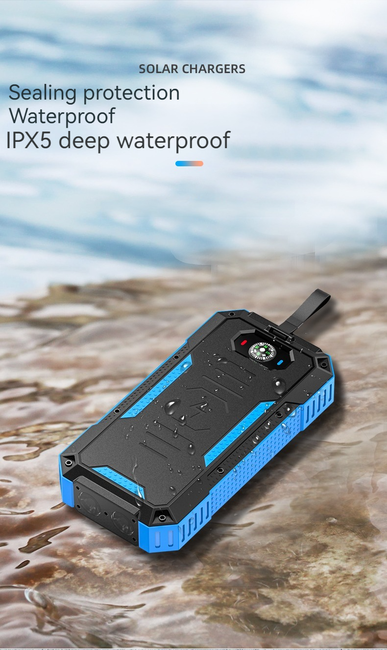 15W Output Power Private Mold Wireless Charging Solar Power Bank for iPhone 30000mAh