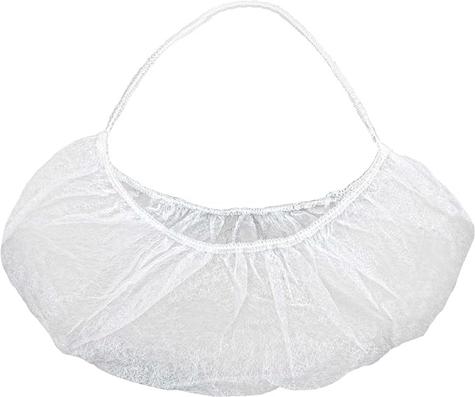 Beard Nets | 18" | White Disposable Beard Covers, Beard Net For Food Service, Cooking, Cleaning