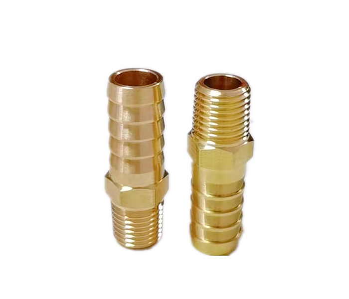 Brass Hose Barb Adapter 1/2 Inch Barb x 1/4 Inch NPT Male Pipe Male Threaded End
