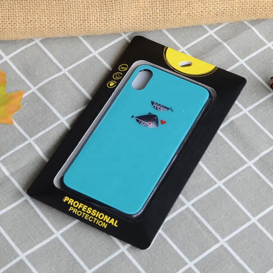 Creative Phone Case Box Packaging Kraft Paper Package With Clear Blister