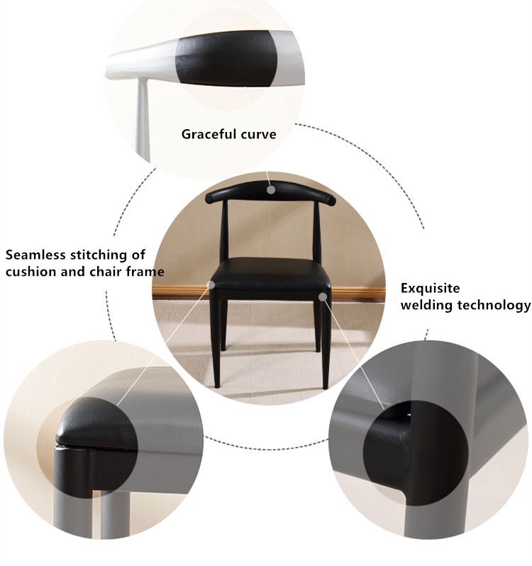 Fabric With Walnut Finish 49*54*75 CM PU Dining Chairs