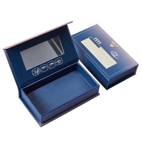 Cosmetic Clamshell 600g Rigid Magnetic Box Packaging With Mirror