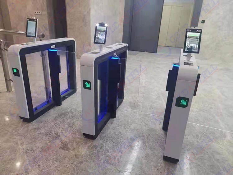 Electronic Swing Barrier Access Control Turnstiles With Security Thermal Scanner Counter System