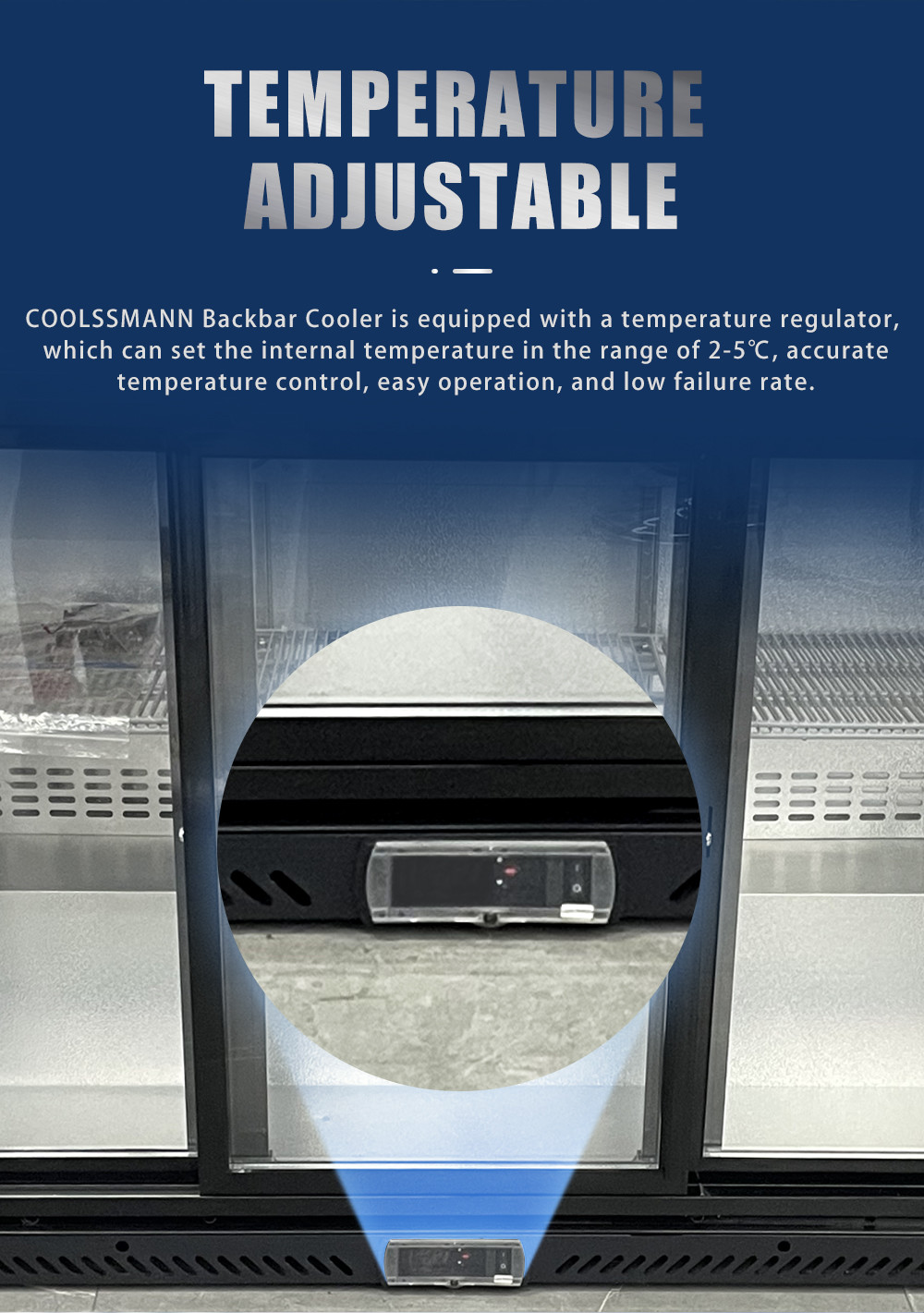 Digital Thermostat Beer Bottle Fridge Chiller , Glass Door Small Beer Fridge Cabinet