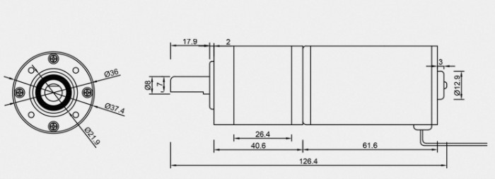 Drip Proof Agricultural Equipment Brushless DC Gear Motor 100rpm Speed 24V