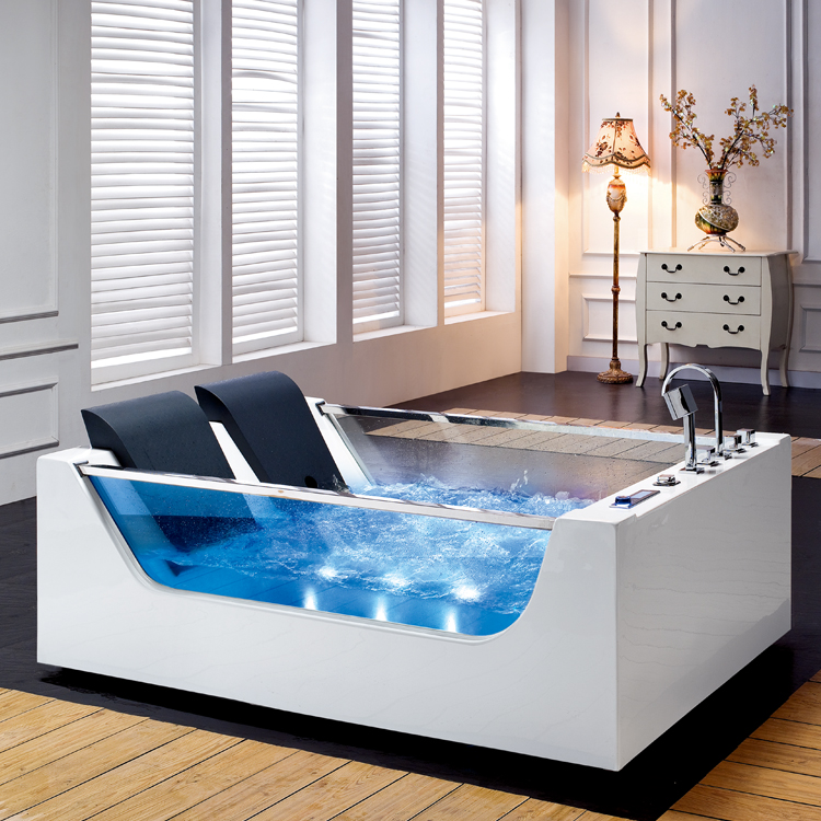 1800 X 1200 Hydro SPA Massage Bathtub Hydromassage Jacuzzi Tub Double Glass