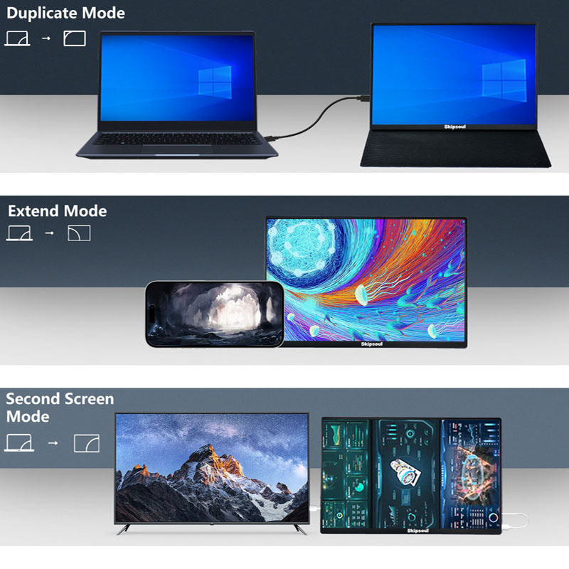 Laptop LCD 15.6inch Portable Monitor Screen IPS Full HD HDMI 250cd/M