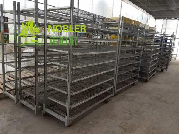 Greenhouse Mesh Wire Plant CC Container Flower Display Trolley Electric