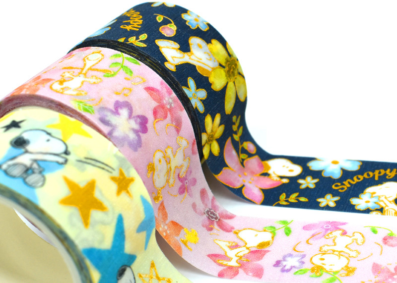 Japanese Masking Tape Custom Printed CMYK Color Glitter Washi Tape