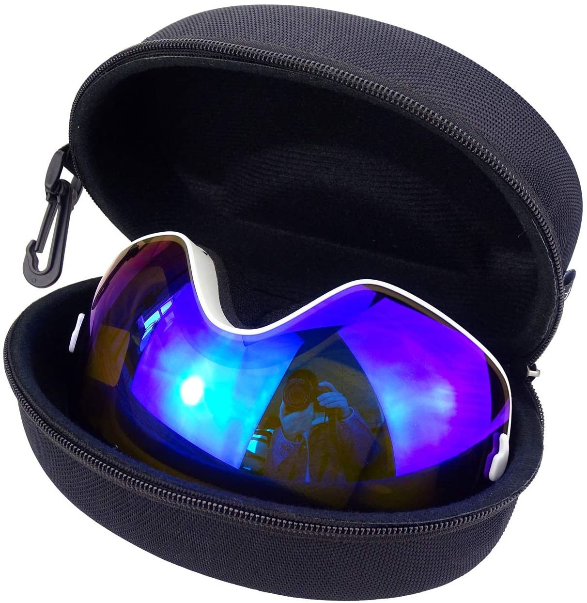 19x11.5x9cm EVA Glasses Case , Durable Hard Shell Ski Goggle Case