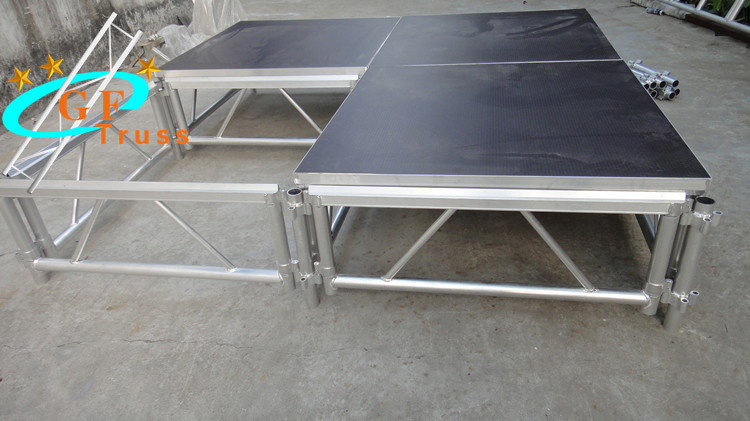 School Dance Concert Stage Platform Acrylic Material Red Black Color
