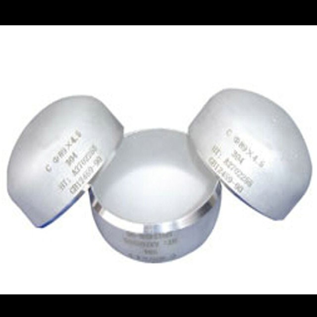 304 Stainless Steel Oval Tube Cap Sanitary Grade Internal and External Mirror Polished Welded Tube Cap Bright Stainless Steel