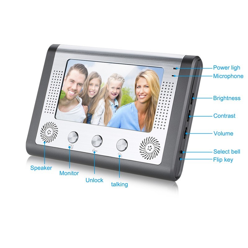 Wired Door Bell Color Screen Door Access Control Video Door Phone Terminal
