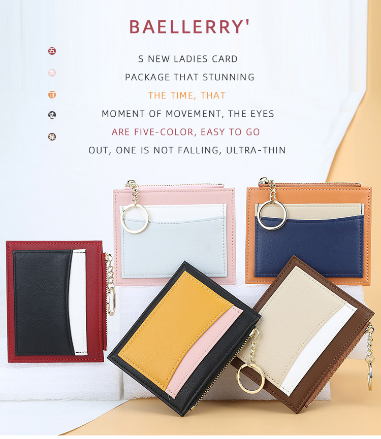 Fashion Zipper Pocket Ladies Wallets Purse for Women Package Size 12cm * 10cm * 1cm